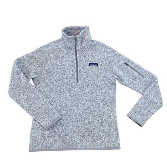 Patagonia Better Sweater 1/4 Quarter Zip Fleece Jacket Grey Women's Size Medium - Picture 6 of 12